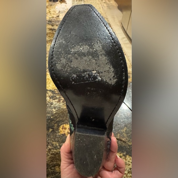 Coach Kaffe Fassett 1941 Tan MultiColor Leather Patchwork Boots Size 7.5B - Picture 10 of 11